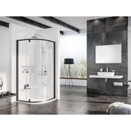 Pivot PSKK3 100x100 zuhanykabin fekete+transparent