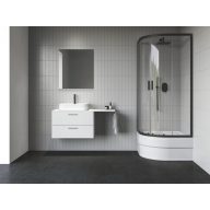 Blix II NBLCP4 Sabina 80x80 zuhanykabin fekete+transparent
