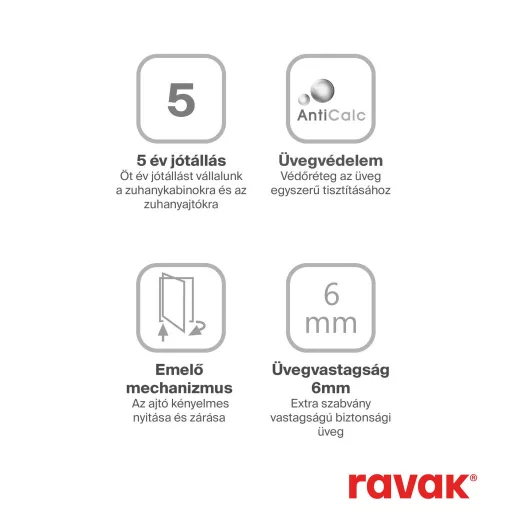 SmartLine SMSKK4 80x80 zuhanykabin króm+transparent