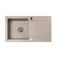  Marmorin Isao szögletes gránit mosogató csepegtetővel - Warm gray (470113024)