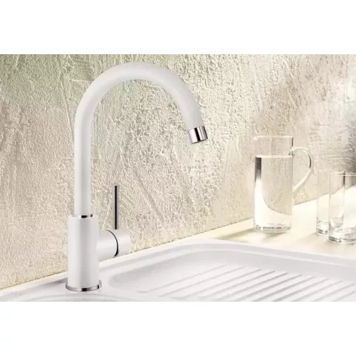 Blanco MIDA SILGRANIT-Look HD álló mosogató csaptelep, fehér