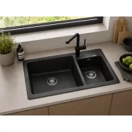 Blanco LEGRA 8 gránit mosogatótál, fekete 