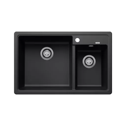 Blanco LEGRA 8 gránit mosogatótál, fekete 