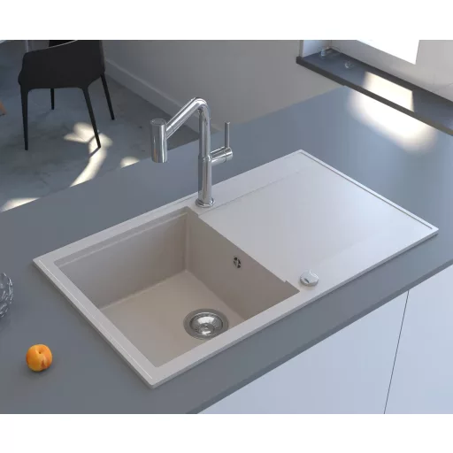 Zenit gránit mosogatótálca csepegtetővel 860x500 1B1D bézs