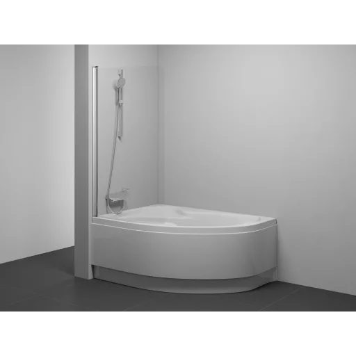 Rosa CVSK1 140/150 bal kádparaván  krómhatású+transparent