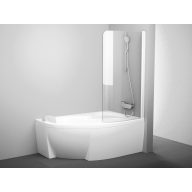 Rosa CVSK1 140/150 jobb kádparaván matt fehér+transparent
