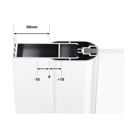 Chrome CPS-100 fix oldalfal matt fehér+transparent