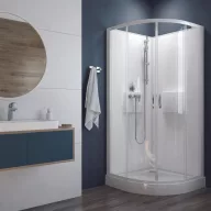   Négyoldalról zárt (négyfalas) zuhanykabinok kpl-KCKP4/BASIC-80-SHP W18 üveggel (A340505218-01)