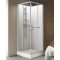 Négyoldalról zárt szögletes zuhanykabinok kpl-KCKN/CLIIa-90-S W0 üveggel /fehér kerettel és fehér hátfallal