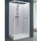 Négyoldalról zárt szögletes zuhanykabinok kpl-KCKN/CLIIa-80X100 W0 üveggel /fehér hátfallal és fehér kerettel