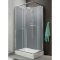 Négyoldalról zárt szögletes zuhanykabinok kpl-KCKN/CLIIa-80x100- W0 üveggel /króm kerettel -ezüst hátfallal