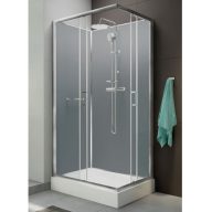   Négyoldalról zárt szögletes zuhanykabinok kpl-KCKN/ CLIIa-90x120 / Króm kerettel és ezüst hátfallal