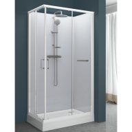   Négyoldalról zárt szögletes zuhanykabinok kpl-KCDJ/ CLIIa-90 /fehér kerettel és fehér hátfallal /W0 üveggel