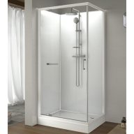   Négyoldalról zárt szögletes zuhanykabinok kpl-KCDJ/ CLIIa-80x120 / fehér kerettel és fehér hátfallal /W0 üveggel