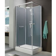   Négyoldalról zárt szögletes zuhanykabinok kpl-KCDJ/ CLIIa-80x120 /króm kerettel és ezüst hátfallal /W0 üveggel