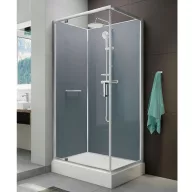   Négyoldalról zárt szögletes zuhanykabinok kpl-KCDJ/ CLIIa-90x120 / króm kerettel és ezüst hátfallal /W0 üveggel