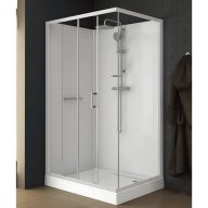   Négyoldalról zárt szögletes zuhanykabinok kpl-KCD2/ CLIIa-90x120 / fehér kerettel és fehér hátfallal /W0 üveggel