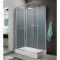 Négyoldalról zárt szögletes zuhanykabinok kpl-KCD2/ CLIIa-90x120 / króm kerettel és ezüst hátfallal /W0 üveggel