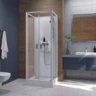   Négyoldalról zárt (négyfalas) zuhanykabinok kpl-KCDD/BASIC-80-SHP W0 üveggel