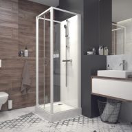   Négyoldalról zárt (négyfalas) zuhanykabinok kpl-KCDDp /BASIC-70-SHP W0 üveggel