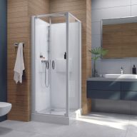   Négyoldalról zárt (négyfalas) zuhanykabinok kpl-KCDDp /BASIC-90-SHP W0 üveggel