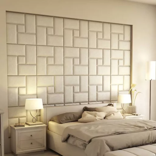 Acotango 3D falpanel 60x60cm - hermelin fehér