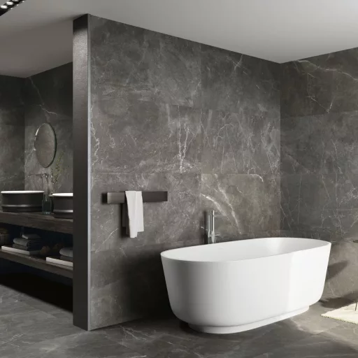 Baldocer Bayona Grey Natural padlóburkoló 60x120 cm rektifikált (B132)