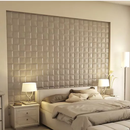 Biggore 3D falpanel 60x60cm - francia krém