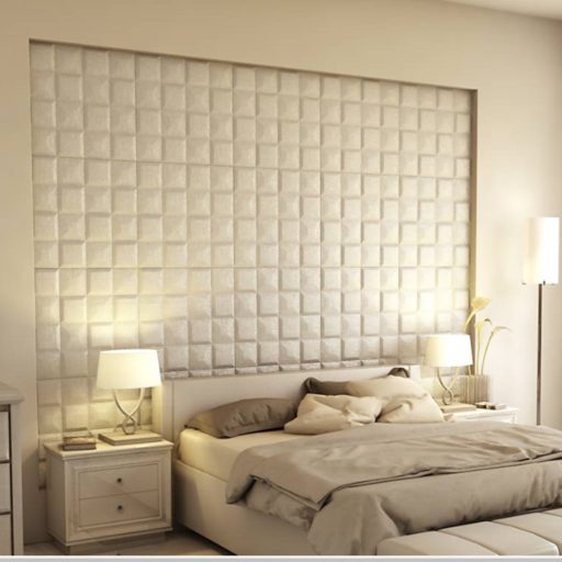 Biggore 3D falpanel 60x60cm - hermelin fehér