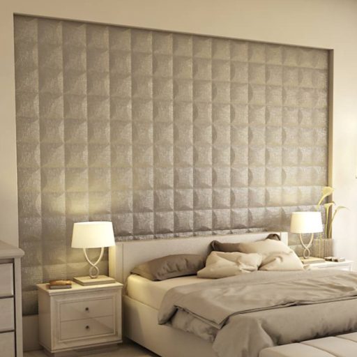 Blancas 3D falpanel 40x40cm - acél szürke