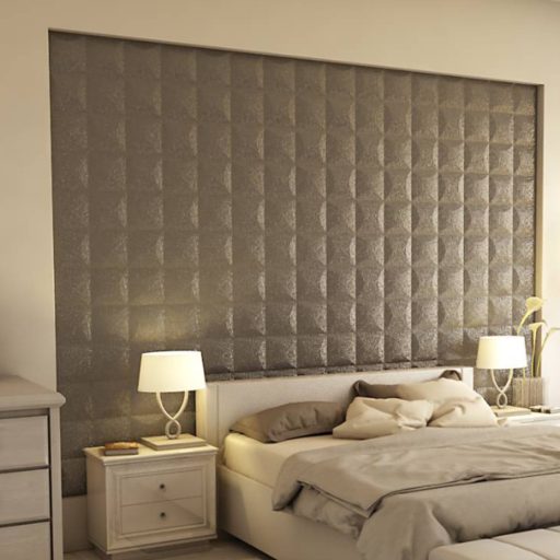 Blancas 3D falpanel 40x40cm - fénylő antracit