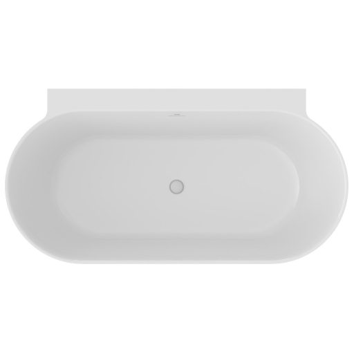 Freedom Wall II Tec 170x87, akrilkád, Grey Green/fehér, fehér/fekete/króm lefolyó