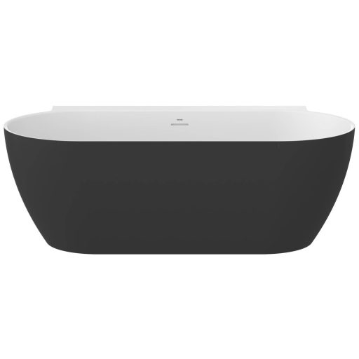 Freedom Wall II Tec 170x87, akrilkád, fekete/fehér, fekete/fehér/króm lefolyó