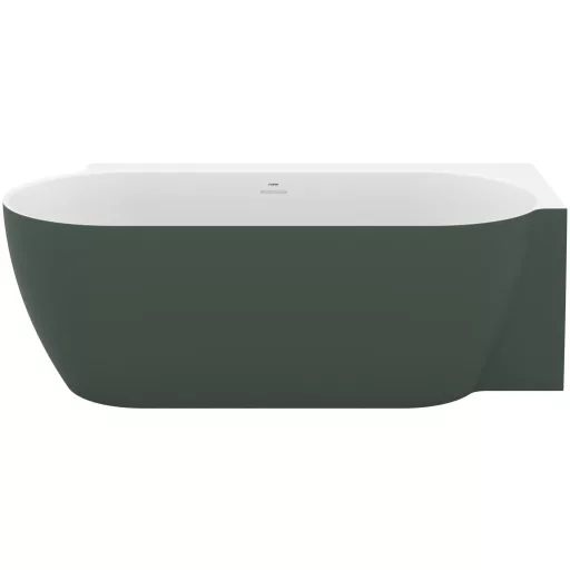 Freedom Corner II Tec 175x86 jobb, akrilkád, Grey Green/fehér, fehér/fekete/króm lefolyó