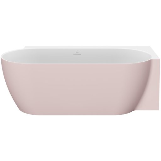 Freedom Corner II Tec 175x86 jobb, akrilkád, Alabaster Pink/fehér, fehér/fekete/króm lefolyó