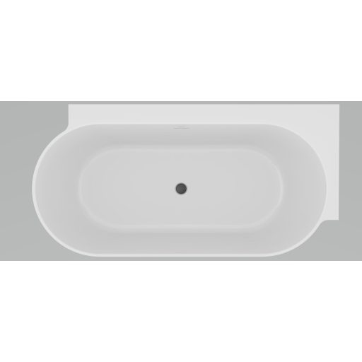 Freedom Corner II Tec 175x86 jobb, akrilkád, fekete/fehér, fekete/fehér/króm lefolyó