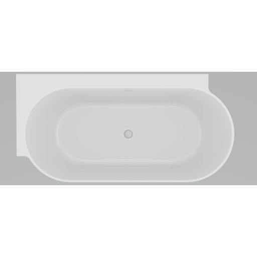 Freedom Corner II Tec 175x86 bal, akrilkád, Smoke Grey/fehér, fehér/fekete/króm lefolyó