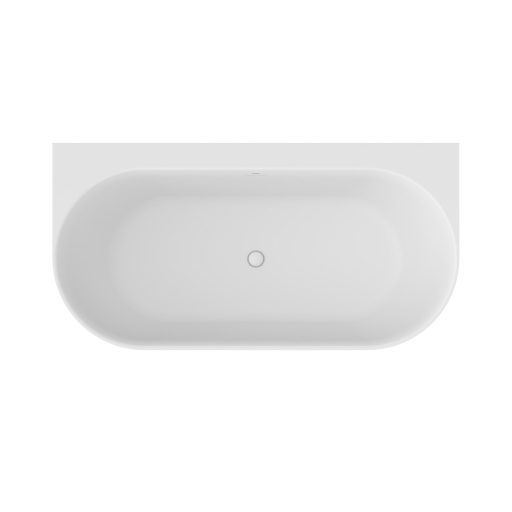 Freedom Wall Tec 170x87, akrilkád, Deepsea Blue/fehér, fehér/fekete/króm lefolyó