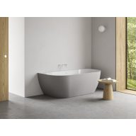   Freedom Wall Tec 170x87, akrilkád, Smoke Grey/fehér, fehér/fekete/króm lefolyó