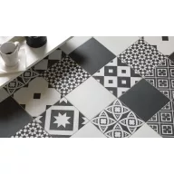 Neo Gatsby Noir Blanc fal-és padlóburkolat 20x20 I.o. 1,42 m2/