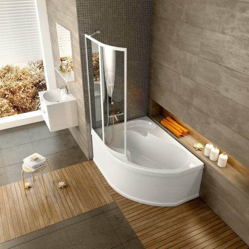 Rosa I 140x105 akrilkád bal (hófehér)