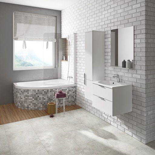 Rosa II 160x105 akrilkád  jobb (hófehér)