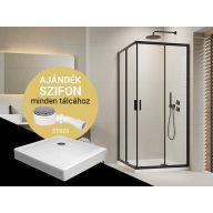   Comfort szögletes zuhanykabin slim 90x90 + zuhanytálca + szifon