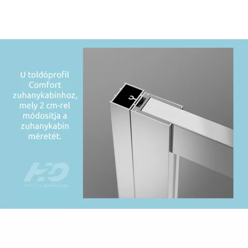Comfort szögletes zuhanykabin slim 90x90 + zuhanytálca + szifon