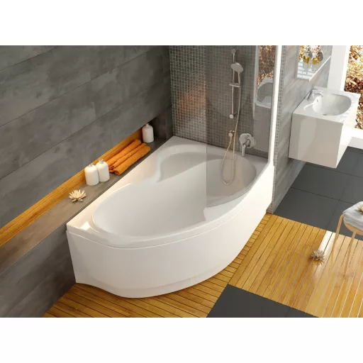 Rosa II előlap 'A' jobb 150 cm akrilkádhoz (hófehér)