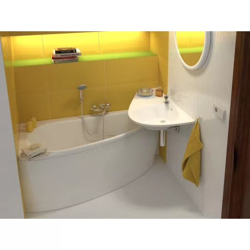 Avocado előlap 'A' 150 bal akrilkádhoz (hófehér)