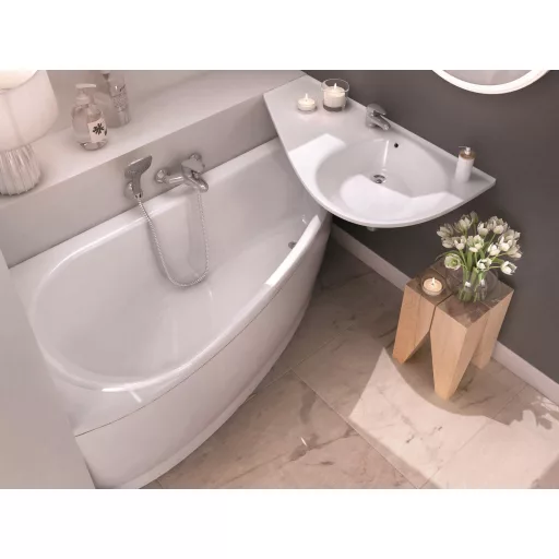 Avocado előlap 'A' 150 bal akrilkádhoz (hófehér)