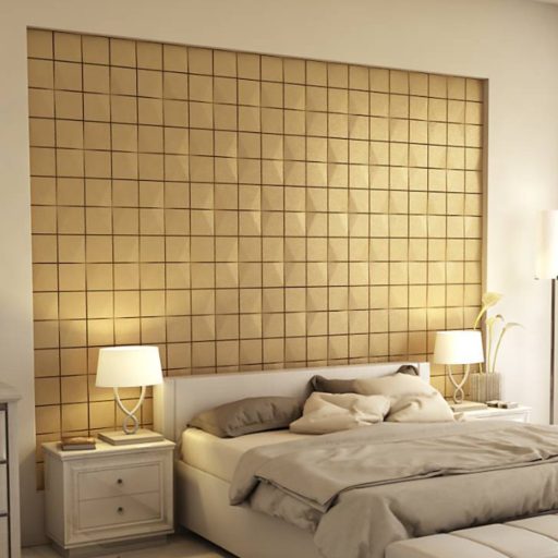 Cabaray 3D falpanel 40x40 cm - korona arany