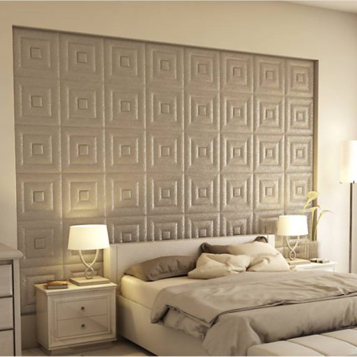 Cayambe 3D falpanel 40x40cm - francia krém