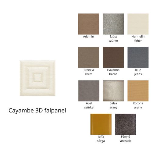 Cayambe 3D falpanel 40x40cm - többféle színben